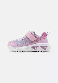 Низкие кроссовки Assister Girl Lights Geox, цвет pink/sky