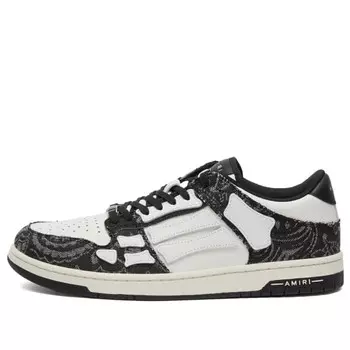 Низкие кроссовки Bandana из денима с эффектом скел-топа Amiri, черный