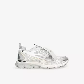 Низкие кроссовки Be right back из сетки и искусственной кожи Off-White C/O Virgil Abloh, серебряный