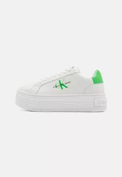 Низкие кроссовки Bold Lace Calvin Klein Jeans, цвет bright white/classic green