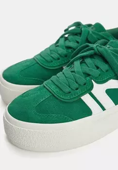 Низкие кроссовки CHUNKY PULL&BEAR, зеленый
