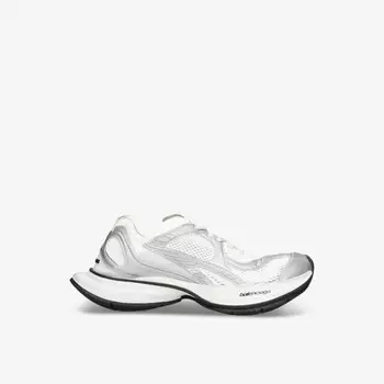 Низкие кроссовки Circuit из кожи и сетки с тисненым логотипом Balenciaga, белый