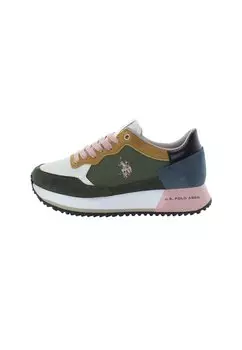 Низкие кроссовки Cleef U.S. Polo Assn., цвет verde bianco sporco