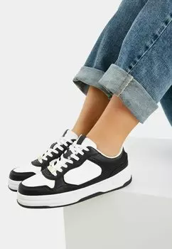 Низкие кроссовки Contrast Bershka, черный