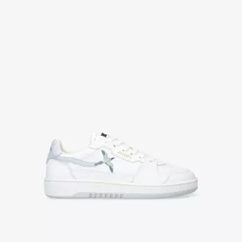 Низкие кроссовки Dice lo из кожи и замши с принтом птиц Axel Arigato, белый