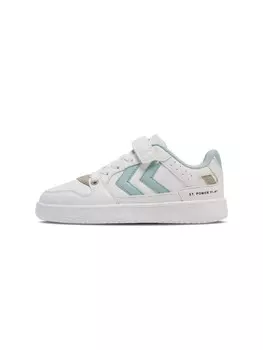 Низкие кроссовки Hummel Klettverschluss Low St Power Kinder, цвет white/turquoise