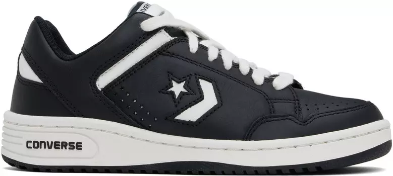 Низкие кроссовки из черно-белой кожи Weapon Converse
