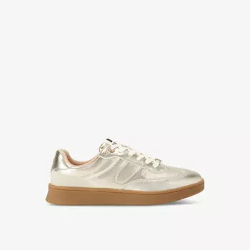 Низкие кроссовки Kindred из искусственной кожи с металлическим оттенком Kg Kurt Geiger, золотой