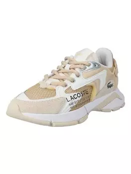 Низкие кроссовки Lacoste L003 Neo, цвет light tan/white