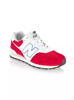 Низкие кроссовки Little Kid's & Kid's 574 New Balance, красный