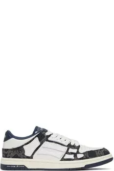 Низкие кроссовки MA Quad Skel Top темно-синего и белого цвета AMIRI