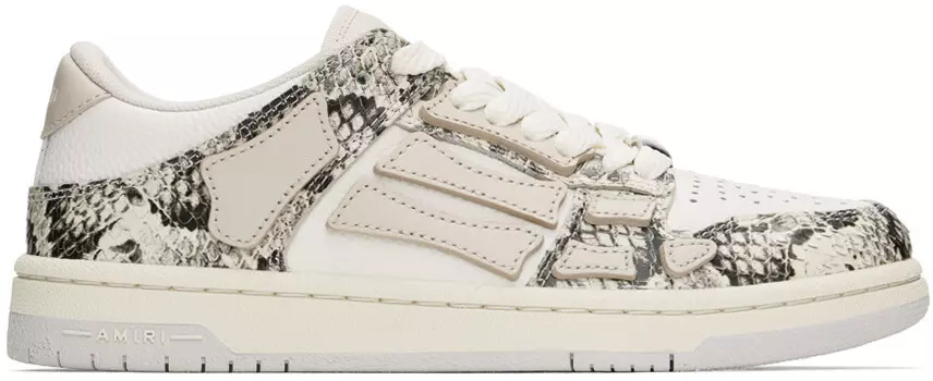 Низкие кроссовки Off-White Snake Skel-Top AMIRI, Alabaster