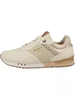 Низкие кроссовки Pepe Jeans low London Snake, бежевый