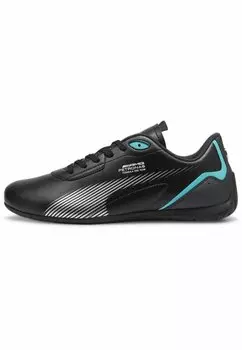 Низкие кроссовки Puma, черный с зеленым отливом