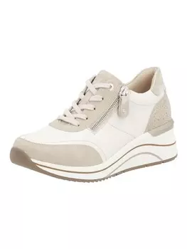Низкие кроссовки remonte, цвет beige/wei