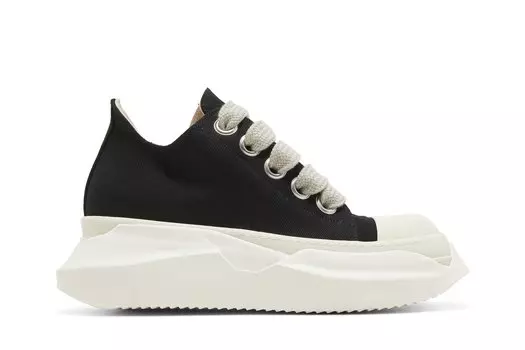 Низкие кроссовки Rick Owens DRKSHDW Fogachine Cotton Denim Megalace Abstract Low, черный