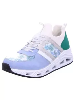Низкие кроссовки rieker, цвет aqua/tuerkis-flower/weiss