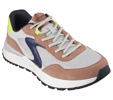 Низкие кроссовки Skechers FURY FURY LACE LOW, цвет Braun/Grau/Blau/Gelb