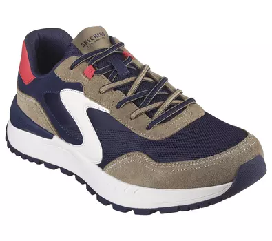 Низкие кроссовки Skechers FURY FURY LACE LOW, цвет Braun/Grau/Blau/Gelb