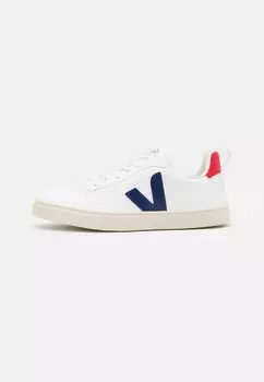 Низкие кроссовки Small V-10 Laces Unisex Veja, цвет white/cobalt/pekin