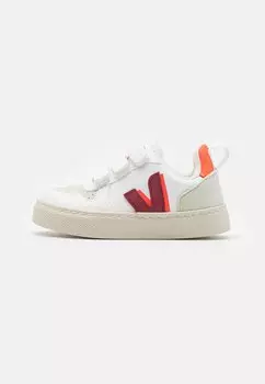 Низкие кроссовки Small V-10 Unisex Veja, цвет white/marsala/orange/fluo
