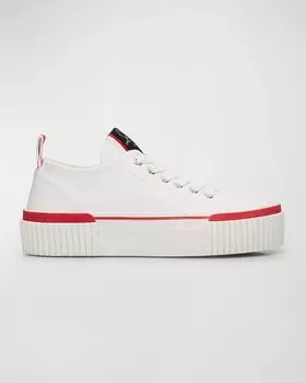 Низкие кроссовки Super Pedro с красной подошвой Christian Louboutin, цвет White