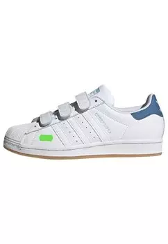 Низкие кроссовки SUPERSTAR X KSENIASCHNAIDER adidas Originals, Cloud White Cloud White Clear Blue