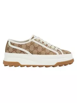 Низкие кроссовки Tennis Trek Gucci, бежевый