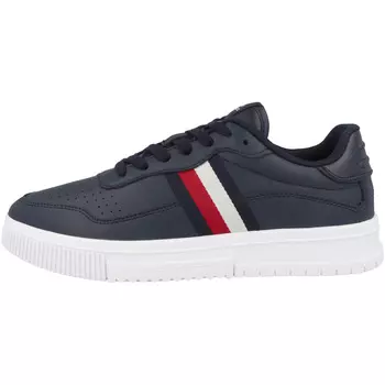 Низкие кроссовки Tommy Hilfiger low Supercup Leather Stripes, темно синий