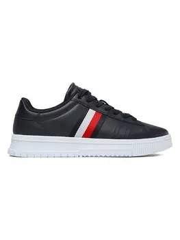 Низкие кроссовки Tommy Hilfiger Shoes Leder, черный/белый