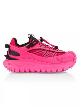 Низкие кроссовки Trailgrip из смешанной техники Moncler, розовый