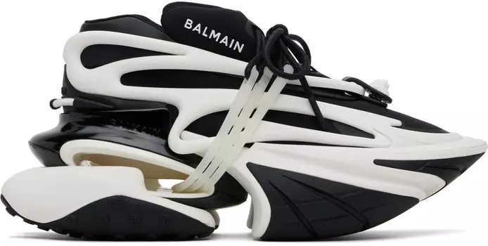 Низкие кроссовки Unicorn черного и белого цвета Balmain