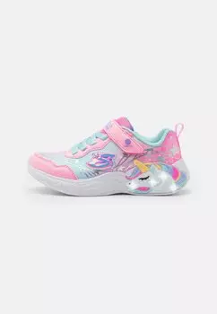 Низкие кроссовки Unicorn Dreams Skechers, цвет pink sparkle/turquoise