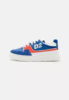 Низкие кроссовки Unisex Dsquared2, цвет blue/white/red
