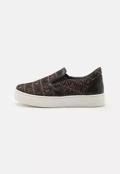 Низкие кроссовки Unisex MOSCHINO, цвет brown/black