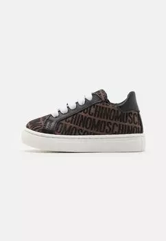 Низкие кроссовки Unisex MOSCHINO, цвет brown/black