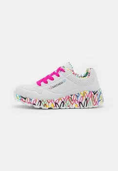 Низкие кроссовки Uno Lite Skechers, цвет white/pink