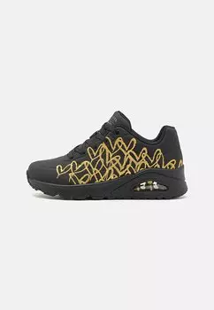 Низкие кроссовки Uno Skechers Sport, цвет black/gold