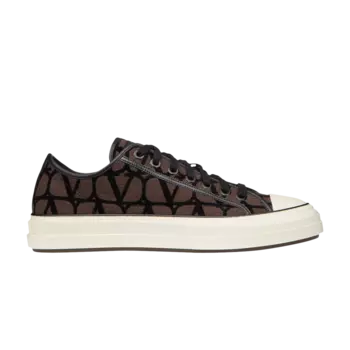Низкие кроссовки Valentino Toile Iconographe Low, коричневый
