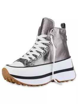 Низкие кроссовки VAN HILL Plateau Scarlett, цвет grau metallic