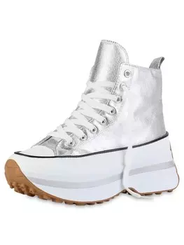 Низкие кроссовки VAN HILL Plateau Scarlett, серебряный