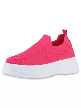Низкие кроссовки VAN HILL Slip Ons Chloe, фуксия