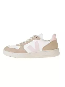 Низкие кроссовки Veja Leder V 10, цвет wei/beige/rosa