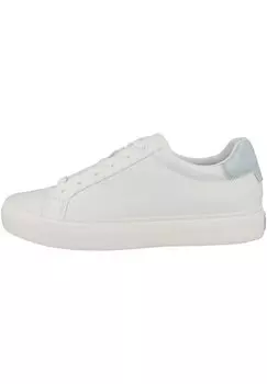 Низкие кроссовки VULCANIZED LACE UP LOW Calvin Klein, белый жемчужно-синий