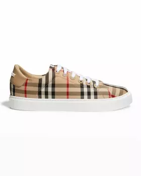 Низкие кроссовки в клетку New Albridge Burberry