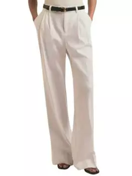 Низкие любимые льняные брюки белого цвета Favorite Daughter