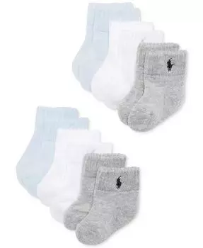 Низкие носки длиной четверть для мальчика Ralph Lauren, 6 шт. Polo Ralph Lauren, мультиколор
