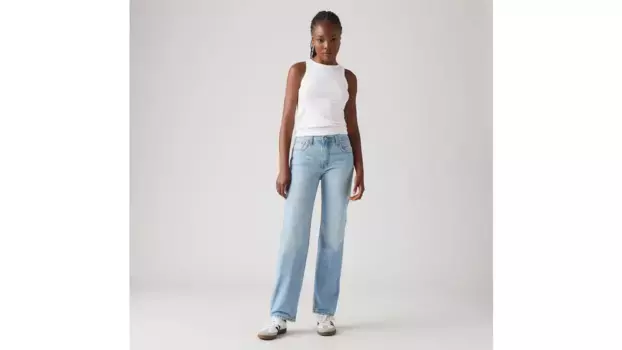 Низкие профессиональные женские джинсы Levi's, цвет Frozen Blueberries - Light Wash