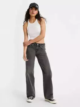 Низкие свободные женские джинсы Levi's, черный