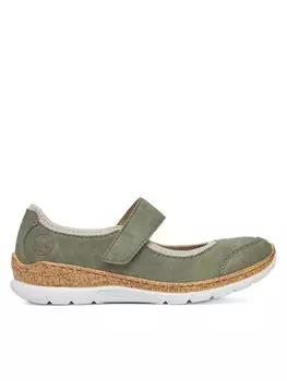 Низкие туфли N42B0-52 Rieker, зеленый